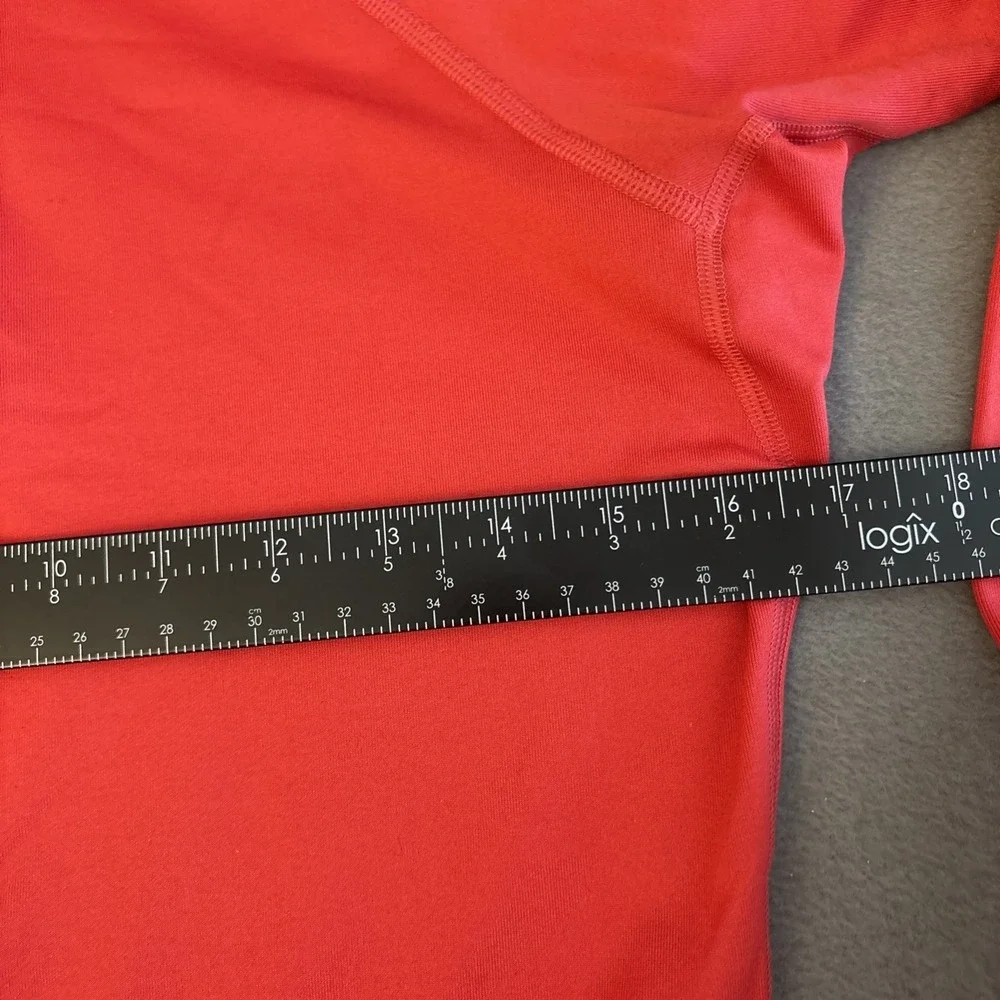 Nike Dri-Fit Pullover Womens Medium Red Long Sleeve Half Zip Running Top - Picture 9 of 10